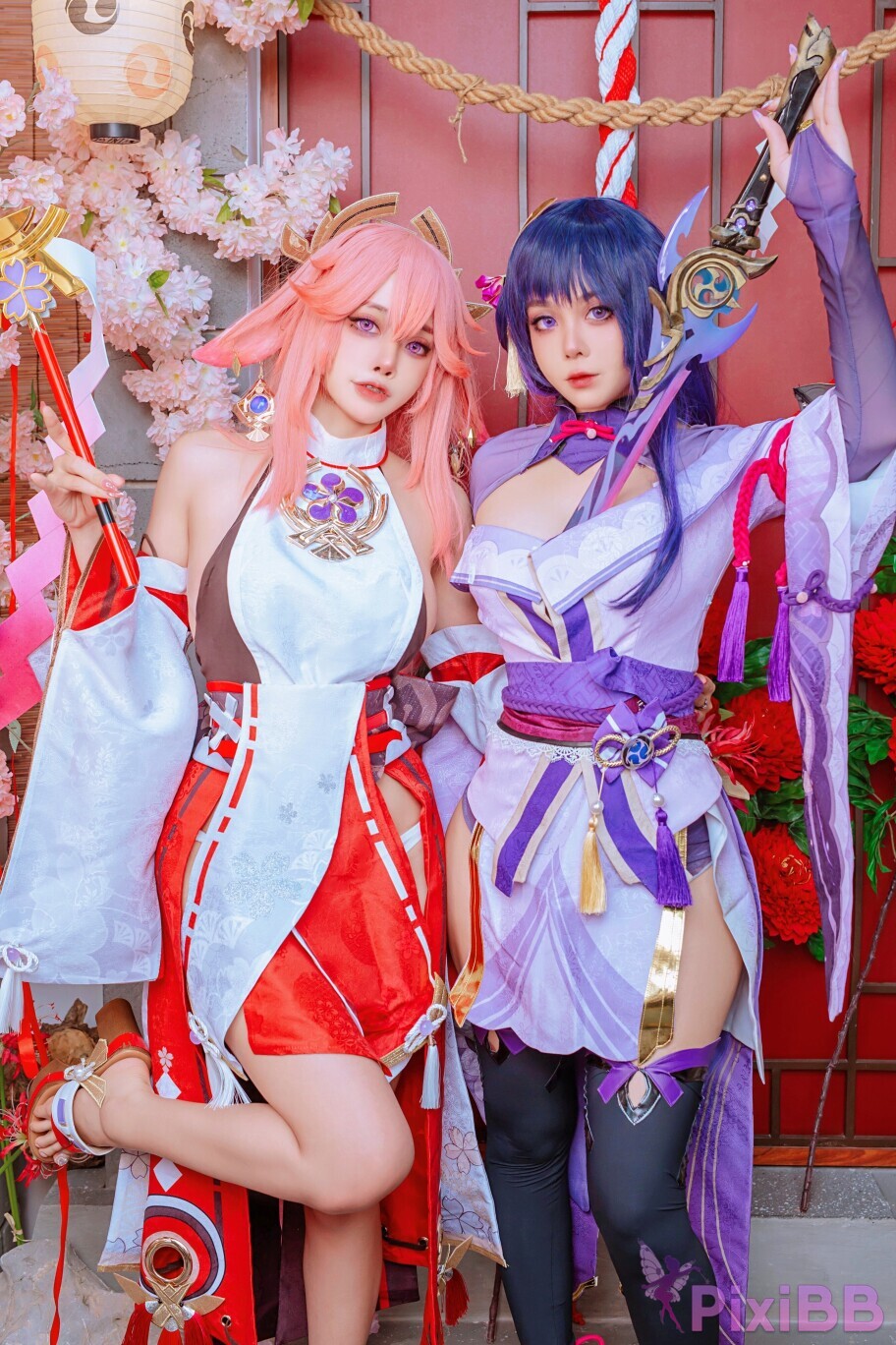 Coser-Byoru-Yae-Miko-x-Raiden-Shogun-PixiBB.COM-009