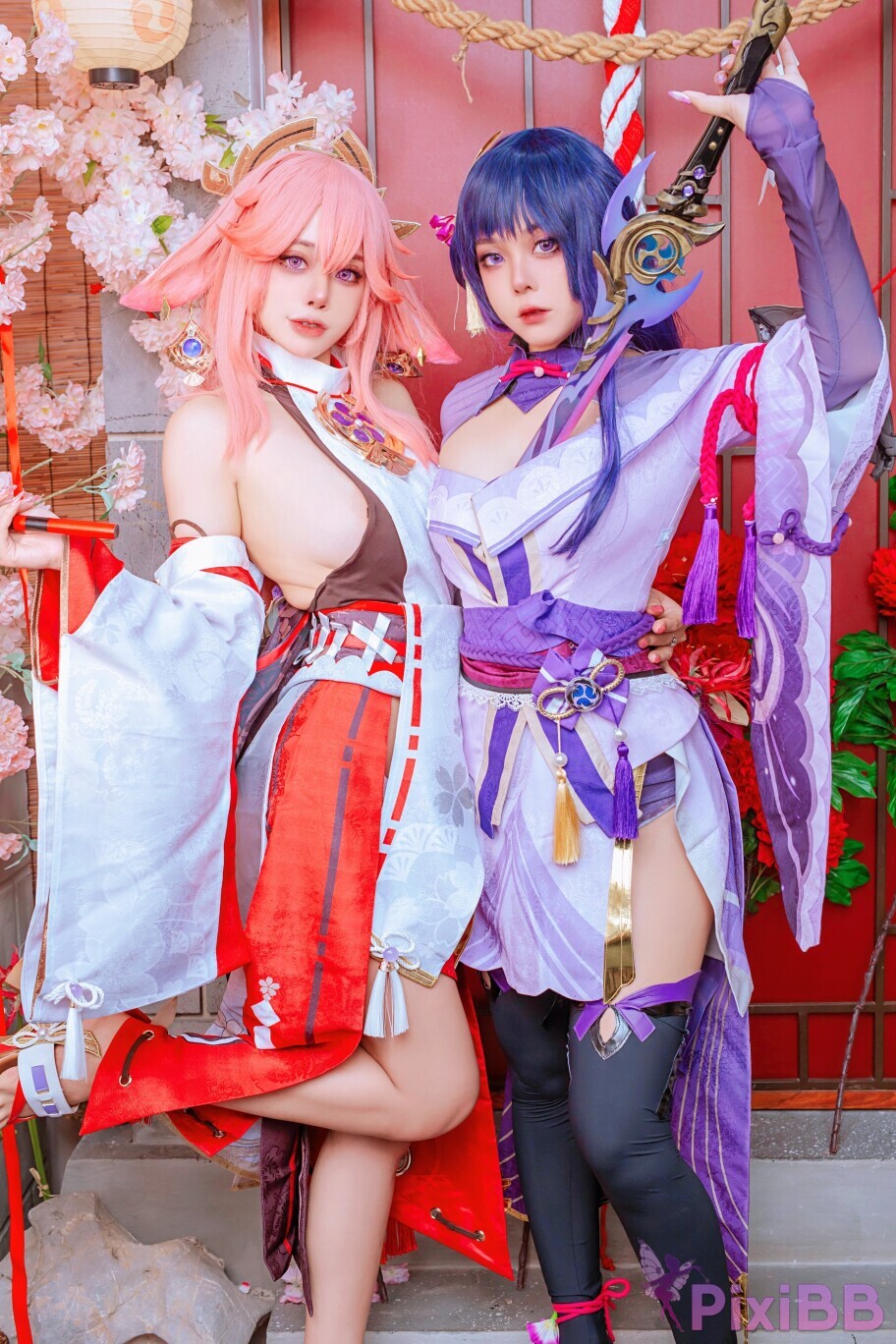 Coser-Byoru-Yae-Miko-x-Raiden-Shogun-PixiBB.COM-010