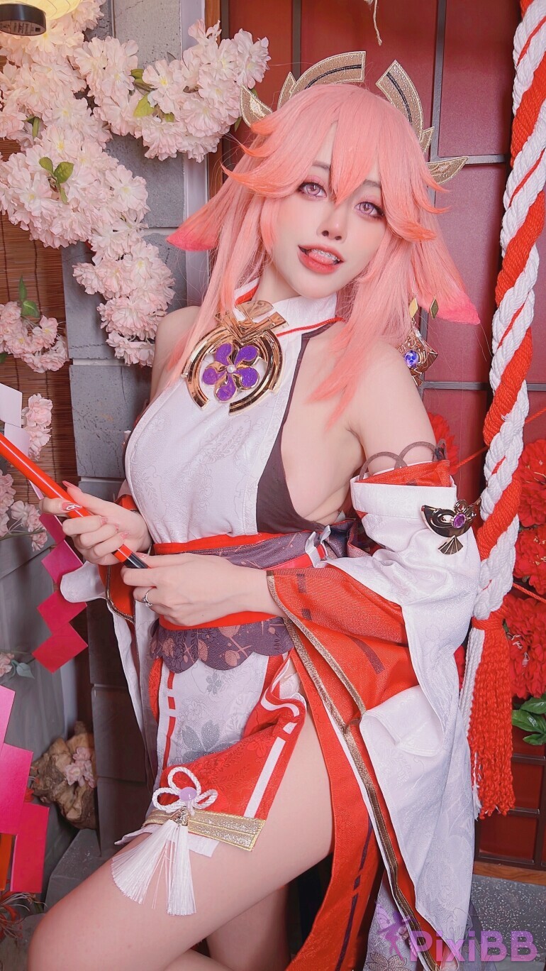 Coser-Byoru-Yae-Miko-x-Raiden-Shogun-PixiBB.COM-061