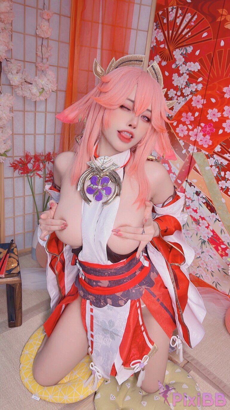 Coser-Byoru-Yae-Miko-x-Raiden-Shogun-PixiBB.COM-065