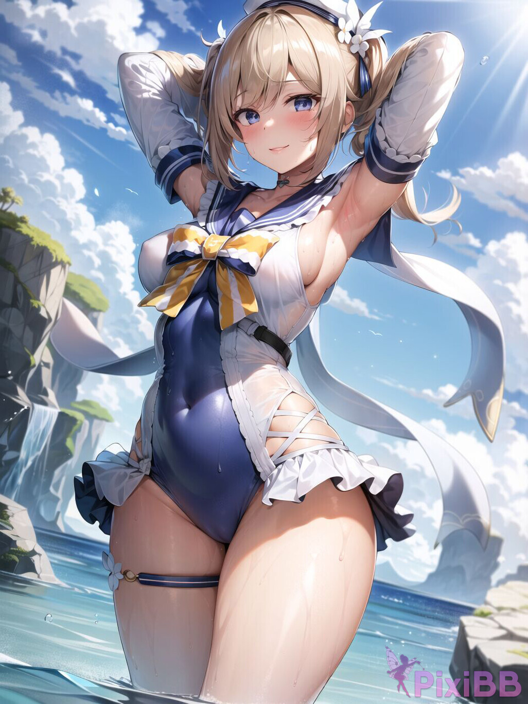 Barbara-Genshin-Impact-Swimsuit-Pixibb-05