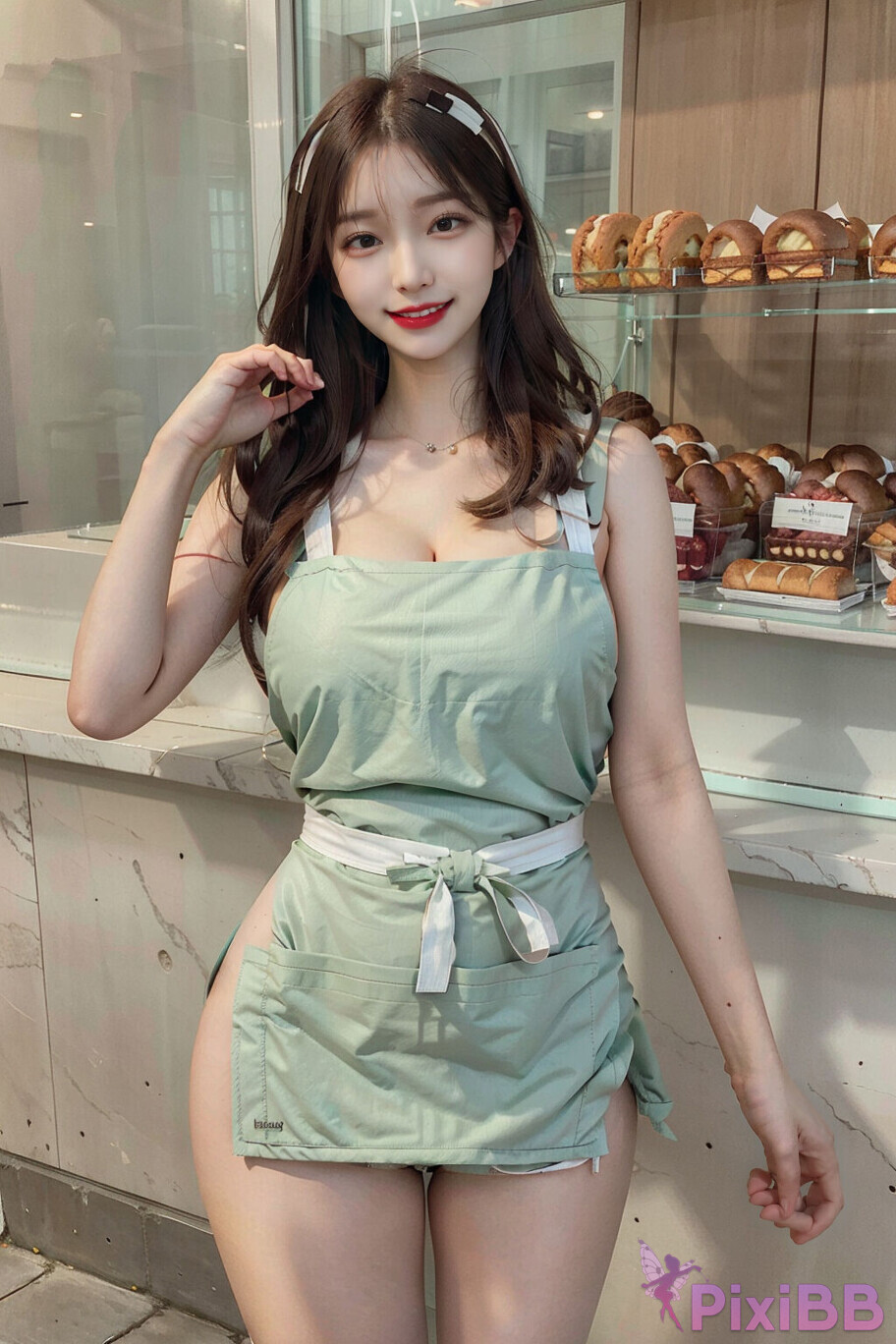 Sexy Bakery Girl in Hot Chef Uniform PixiBB 15