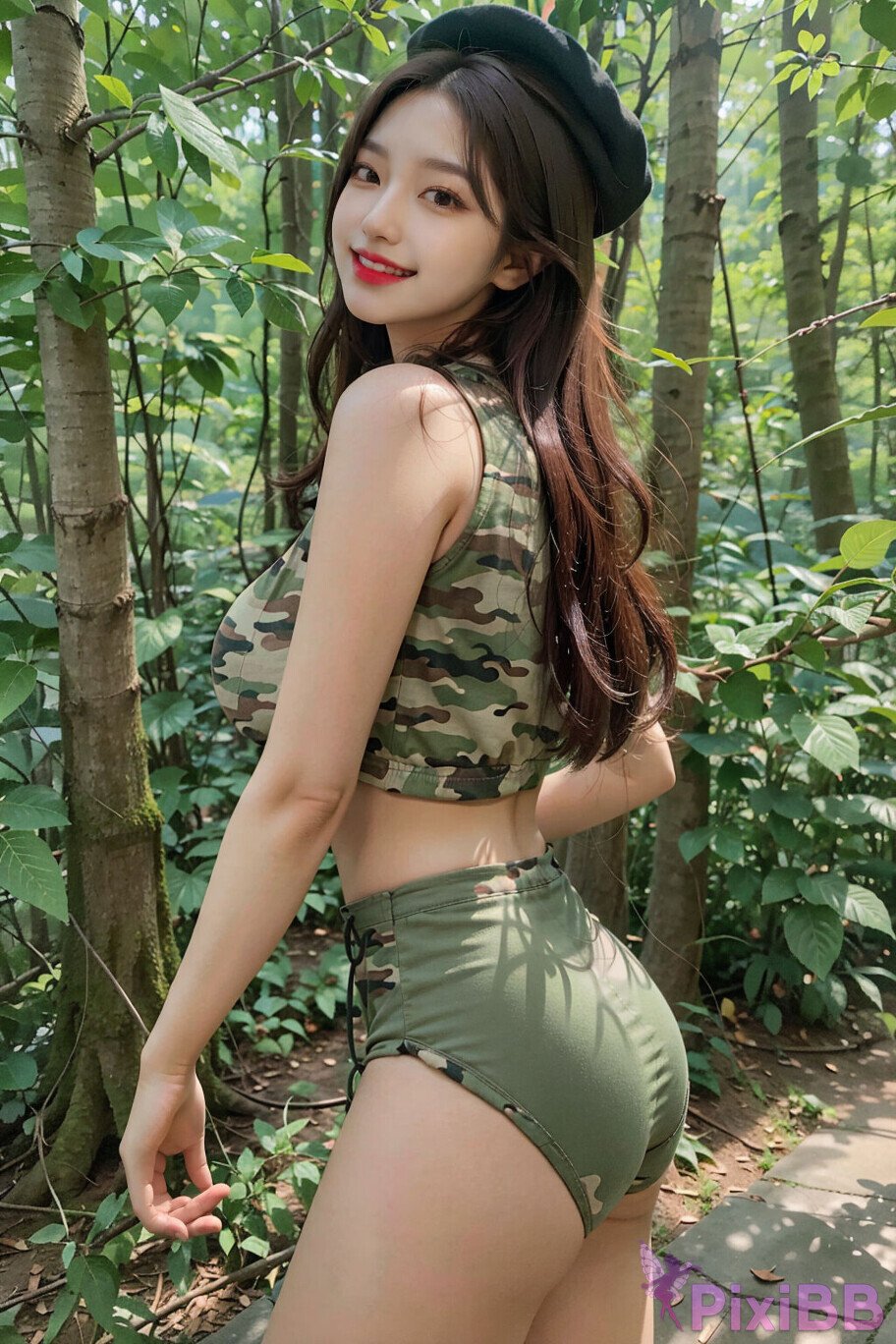 Female Forest Officer Sexy Girl Hot Fashion PixiBB 15