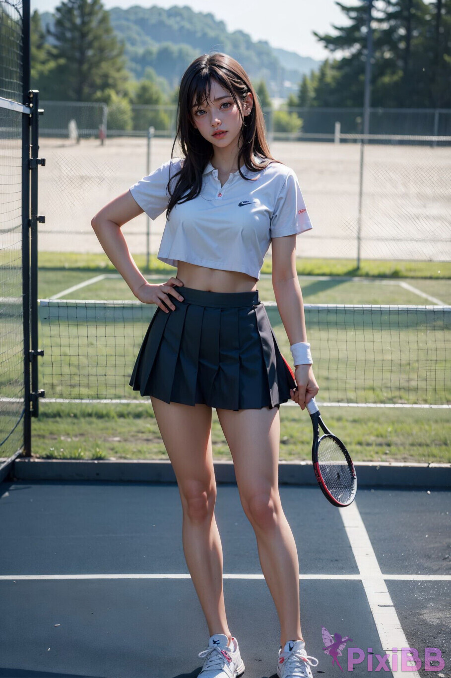 Tennis Girls Hot and Sexy Skirt Outfit PixiBB 01