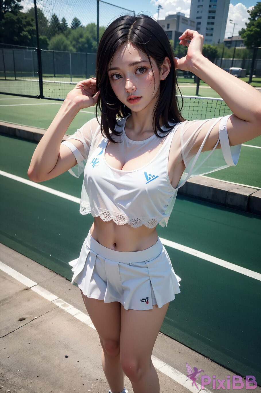 Tennis Girls Hot and Sexy Skirt Outfit PixiBB 35