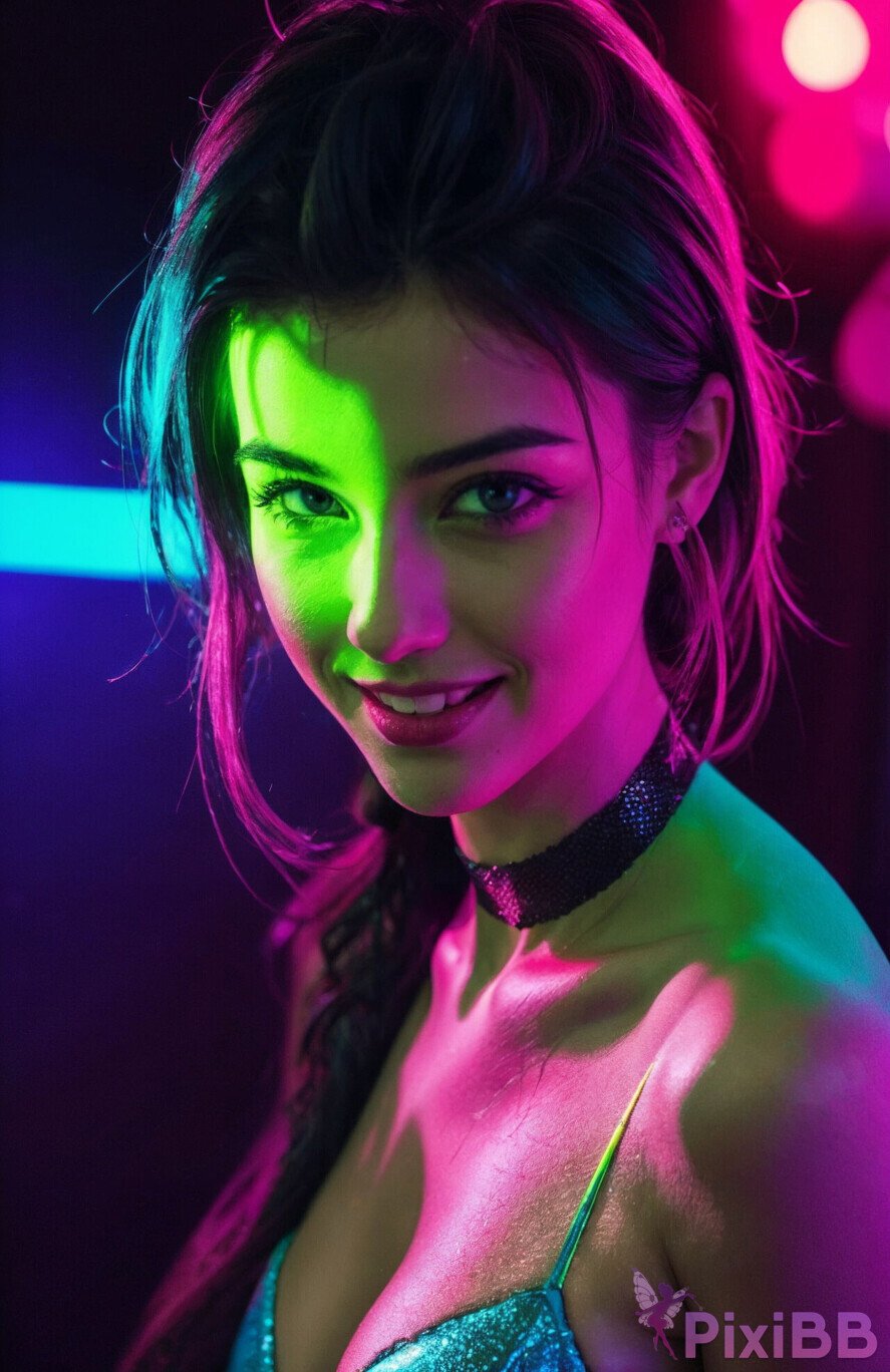 Beautiful Sexy Girl Colorful Lights PixiBB 30