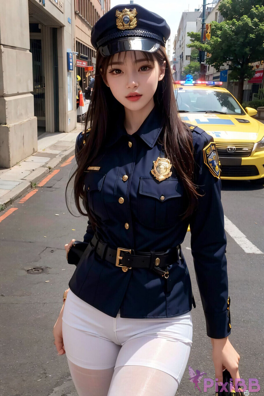 Sexy Police Inspector Girl Sexy Cop Girl in Uniform PixiBB 11