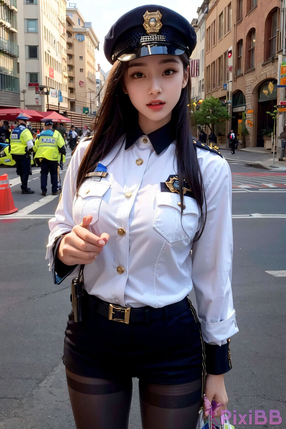 Sexy Police Inspector Girl Sexy Cop Girl in Uniform PixiBB 14