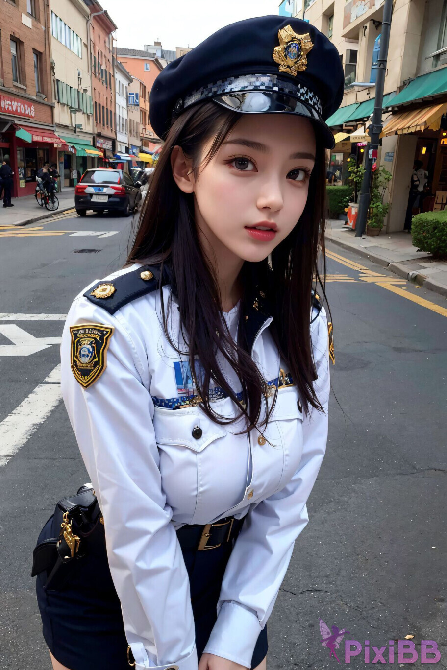 Sexy Police Inspector Girl Sexy Cop Girl in Uniform PixiBB 19