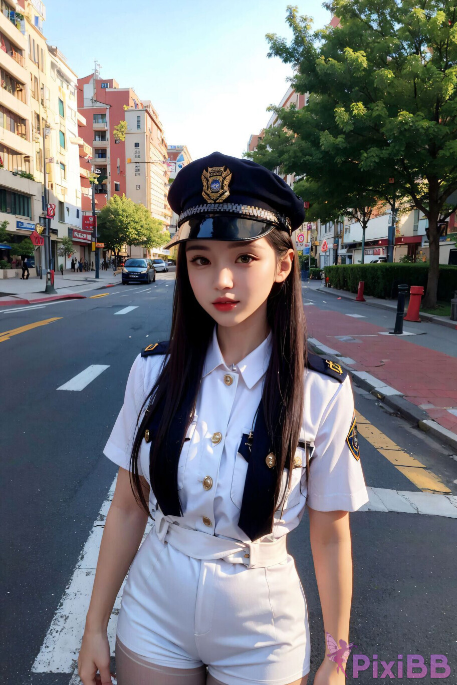 Sexy Police Inspector Girl Sexy Cop Girl in Uniform PixiBB 28