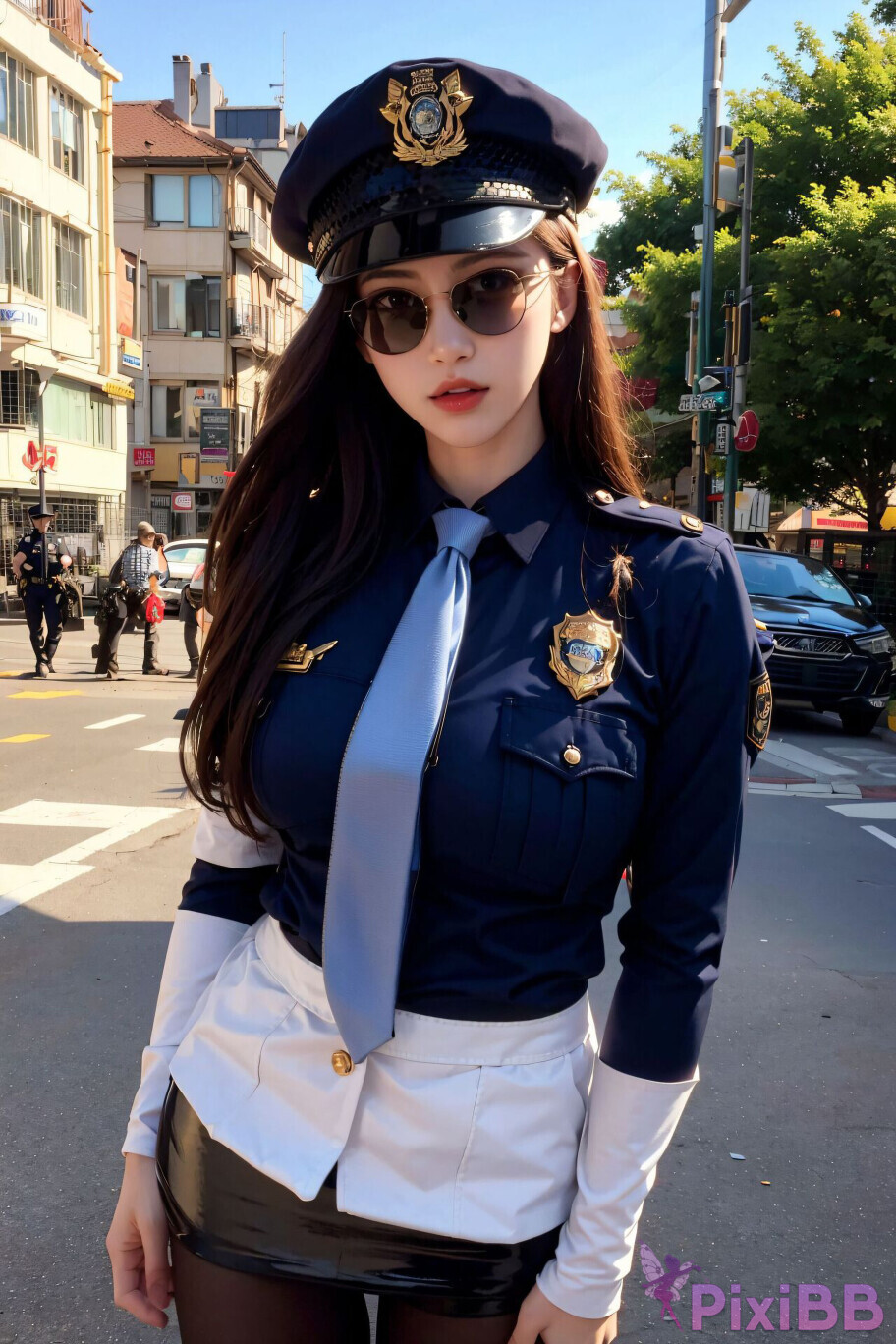 Sexy Police Inspector Girl Sexy Cop Girl in Uniform PixiBB 31