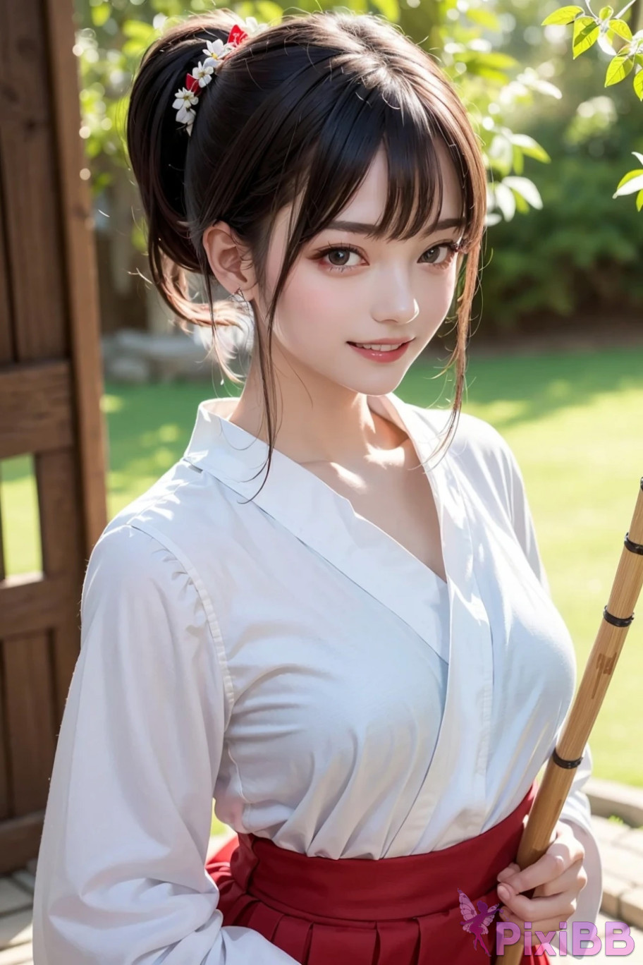 Ponytailed Sexy Girls Hot Summary AI Generated PixiBB.COM 017