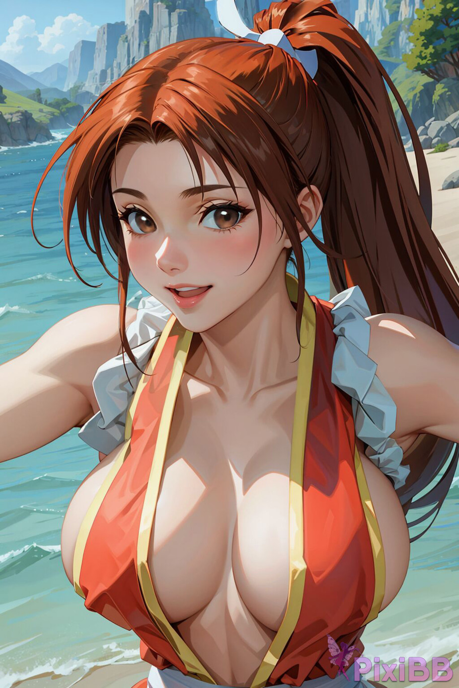 Mai Shiranui Bathing The King of Fighters Sexy Anime Girl PixiBB.COM 001