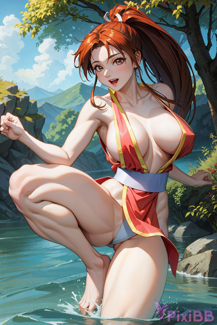 Mai Shiranui Bathing The King of Fighters Sexy Anime Girl PixiBB.COM 003