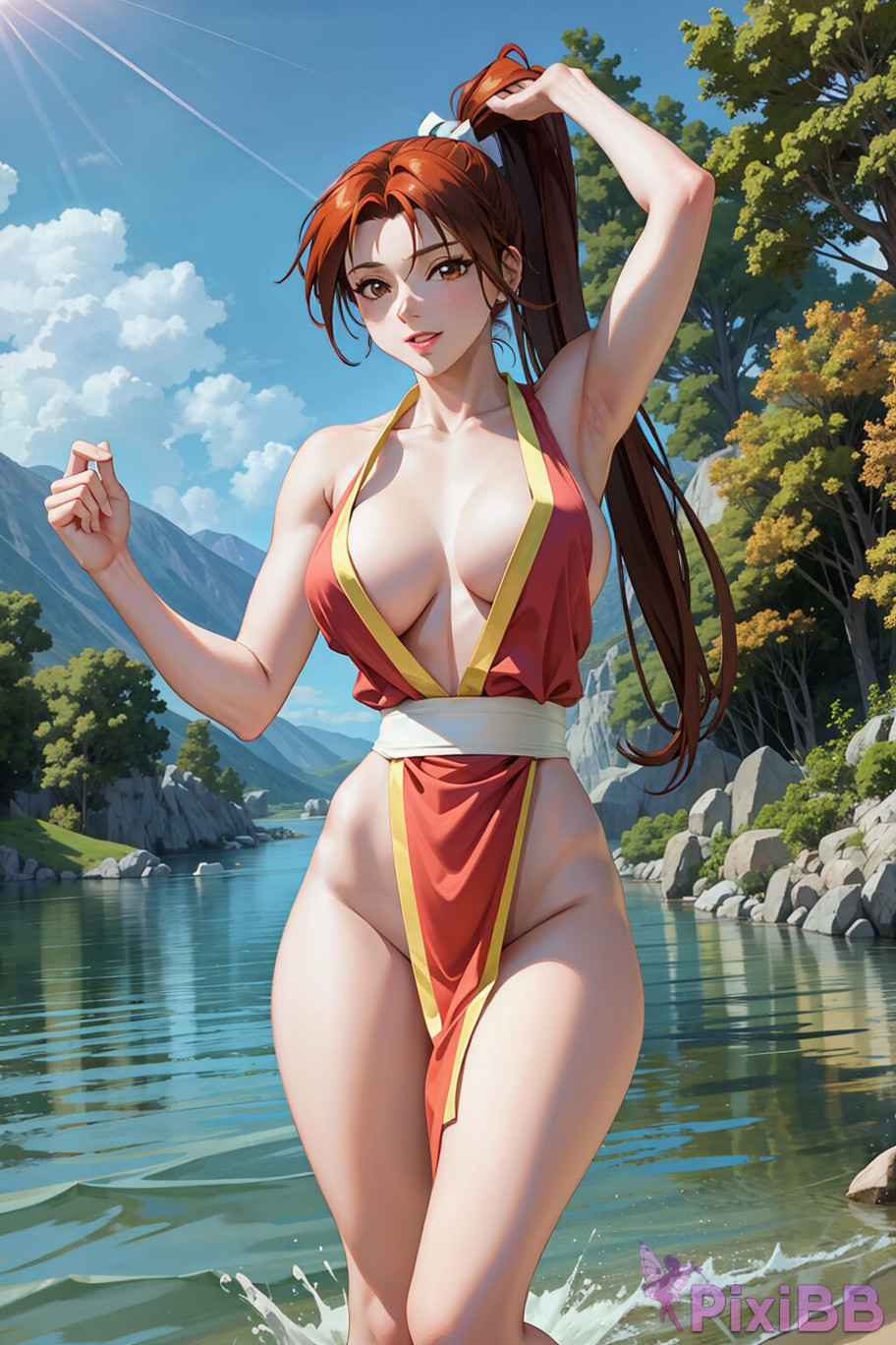 Mai Shiranui Bathing The King of Fighters Sexy Anime Girl PixiBB.COM 004