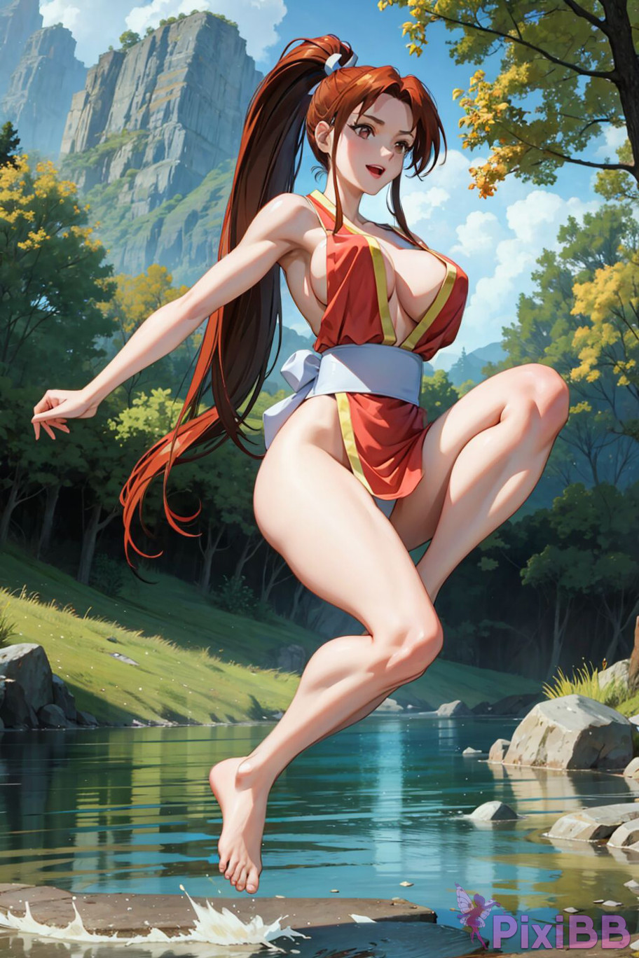 Mai Shiranui Bathing The King of Fighters Sexy Anime Girl PixiBB.COM 005