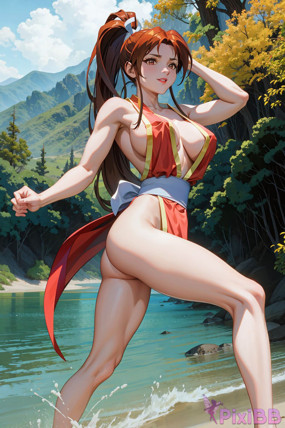 Mai Shiranui Bathing The King of Fighters Sexy Anime Girl PixiBB.COM 006