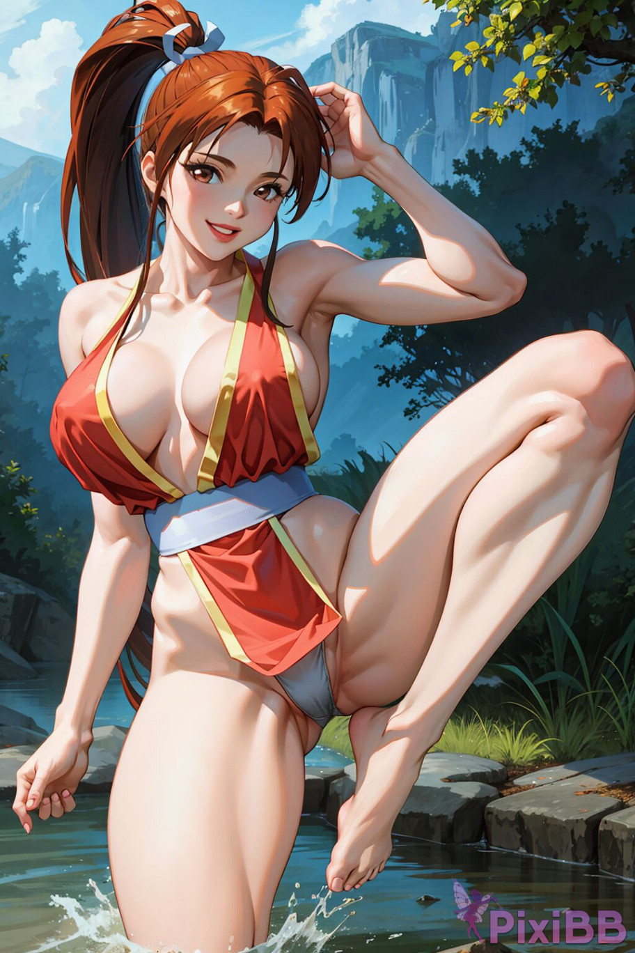 Mai Shiranui Bathing The King of Fighters Sexy Anime Girl PixiBB.COM 010