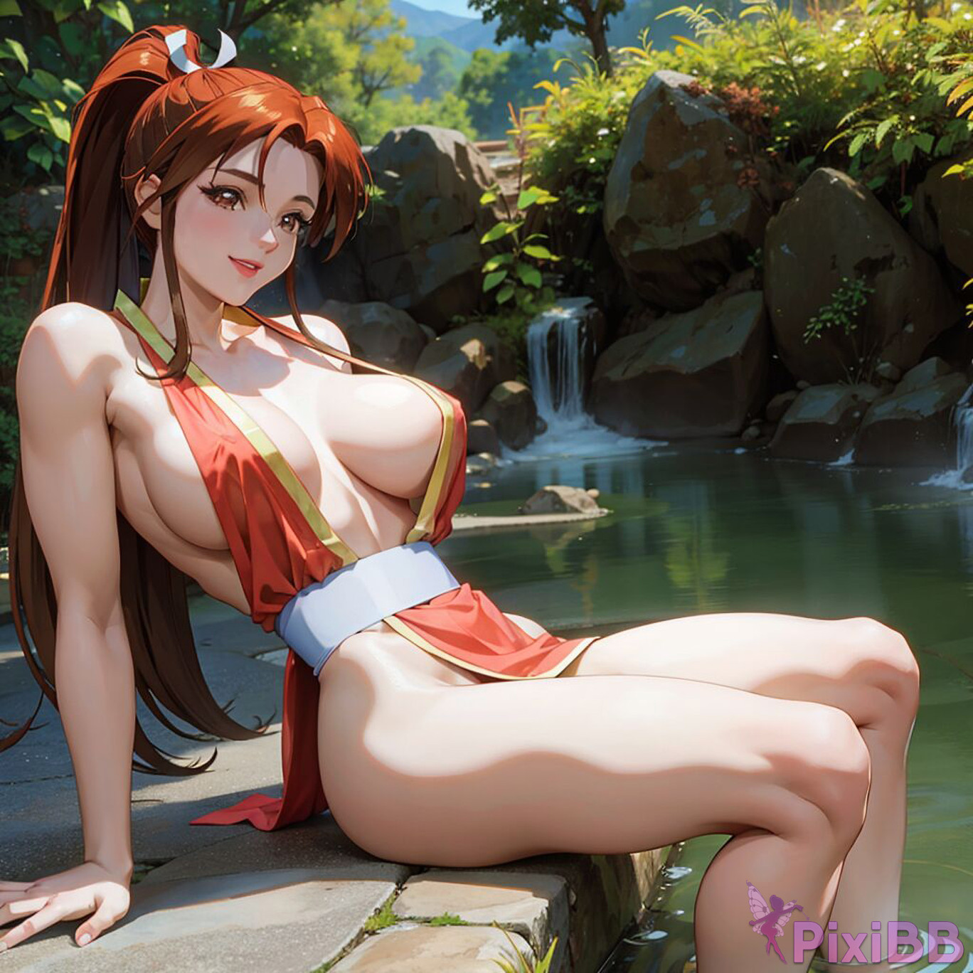 Mai Shiranui Bathing The King of Fighters Sexy Anime Girl PixiBB.COM 021