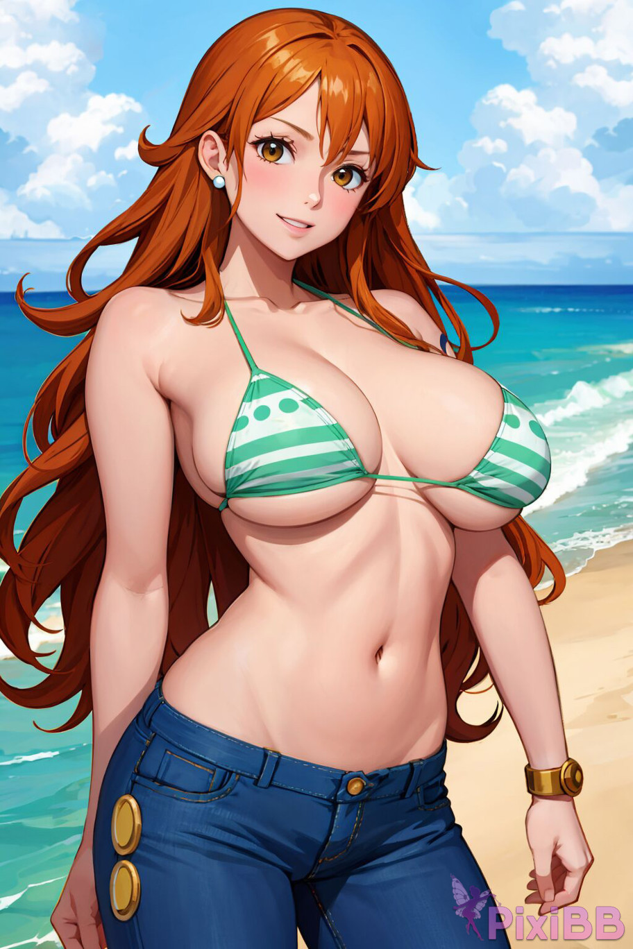 Nami Bikini One Piece Sexy Anime Girl AI Generated PixiBB.COM 003