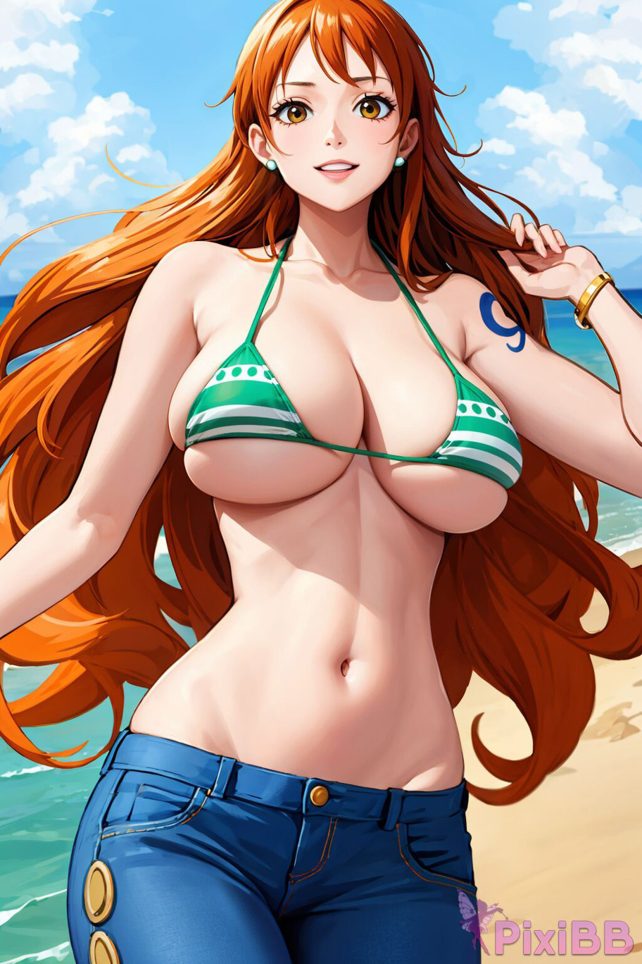 Nami Bikini One Piece Sexy Anime Girl AI Generated PixiBB.COM 007