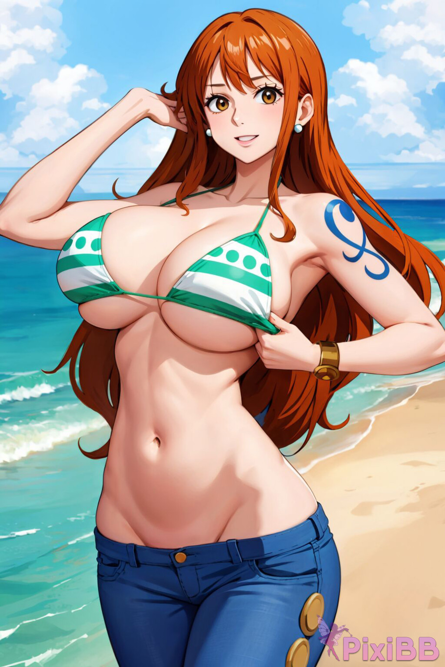 Nami Bikini One Piece Sexy Anime Girl AI Generated PixiBB.COM 011