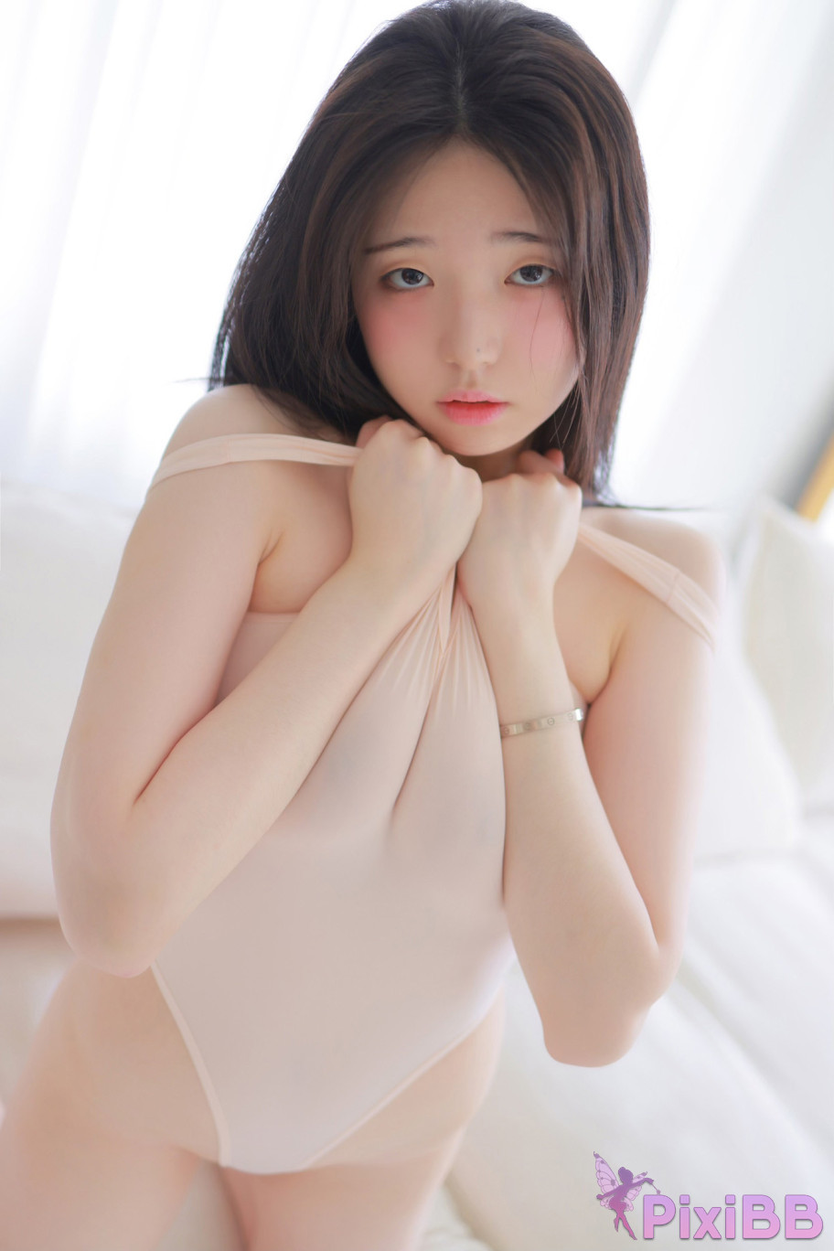 Yeon Woo White Bodysuit PixiBB.COM 050