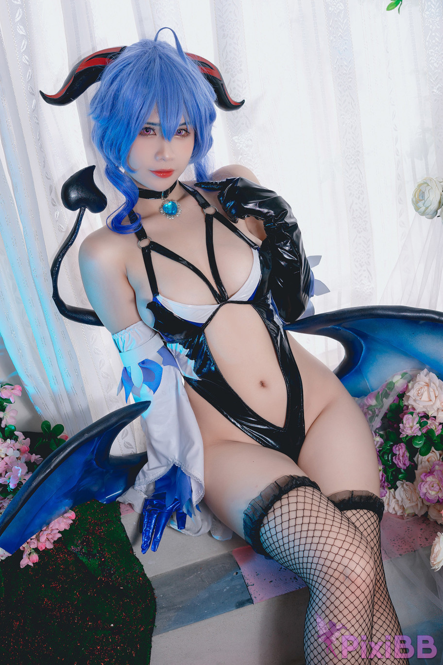 Coser Pyon Ganyu Succubus PixiBB.COM 013