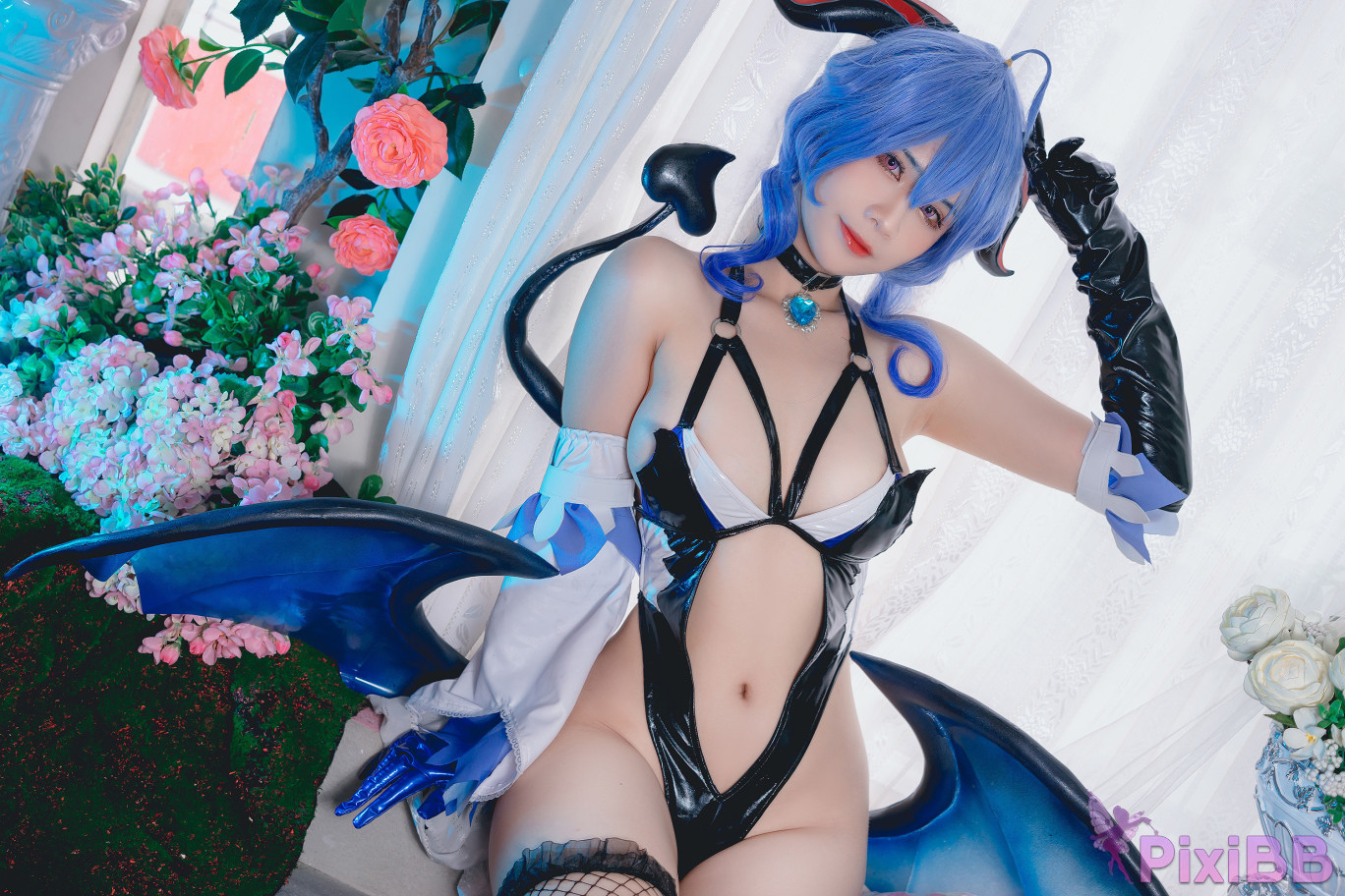 Coser Pyon Ganyu Succubus PixiBB.COM 014