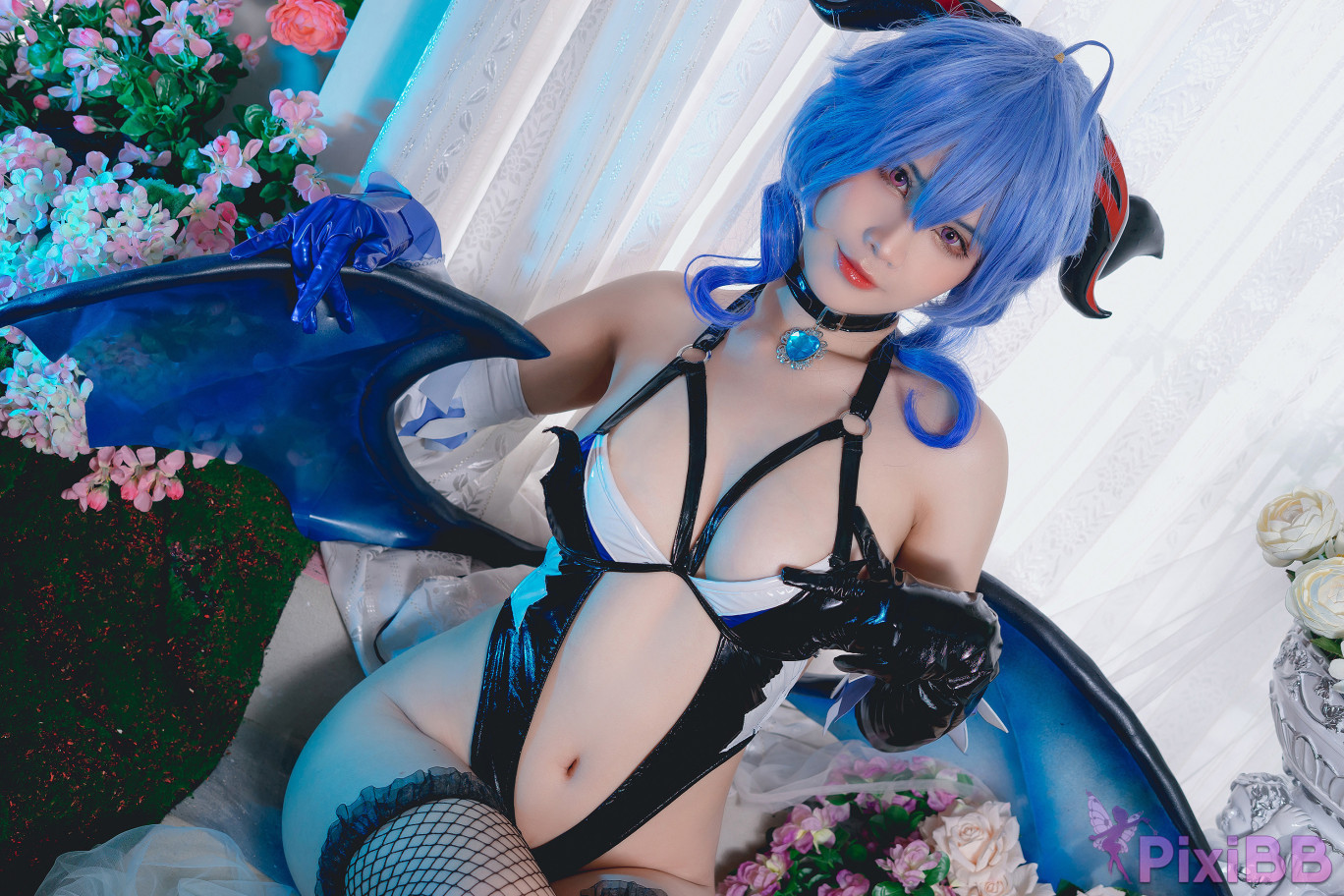 Coser Pyon Ganyu Succubus PixiBB.COM 015