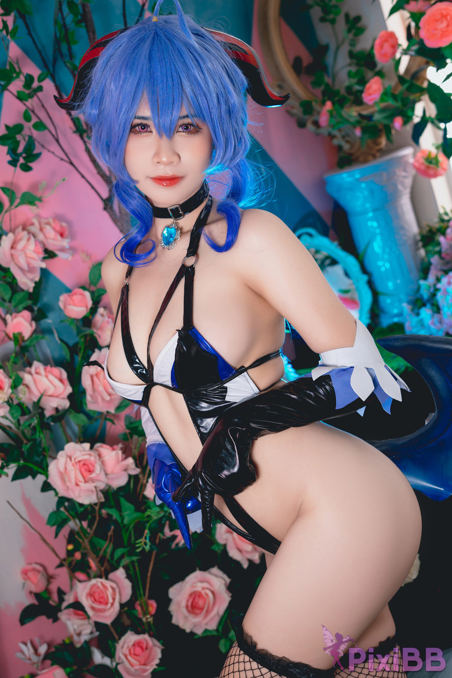 Coser Pyon Ganyu Succubus PixiBB.COM 020