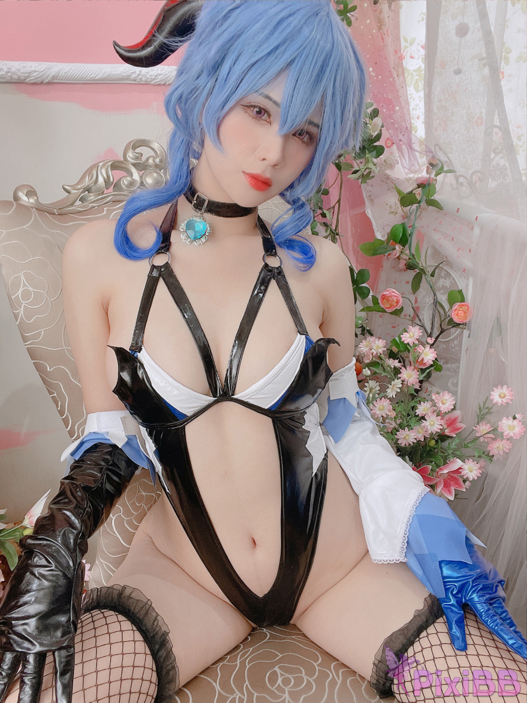 Coser Pyon Ganyu Succubus PixiBB.COM 036