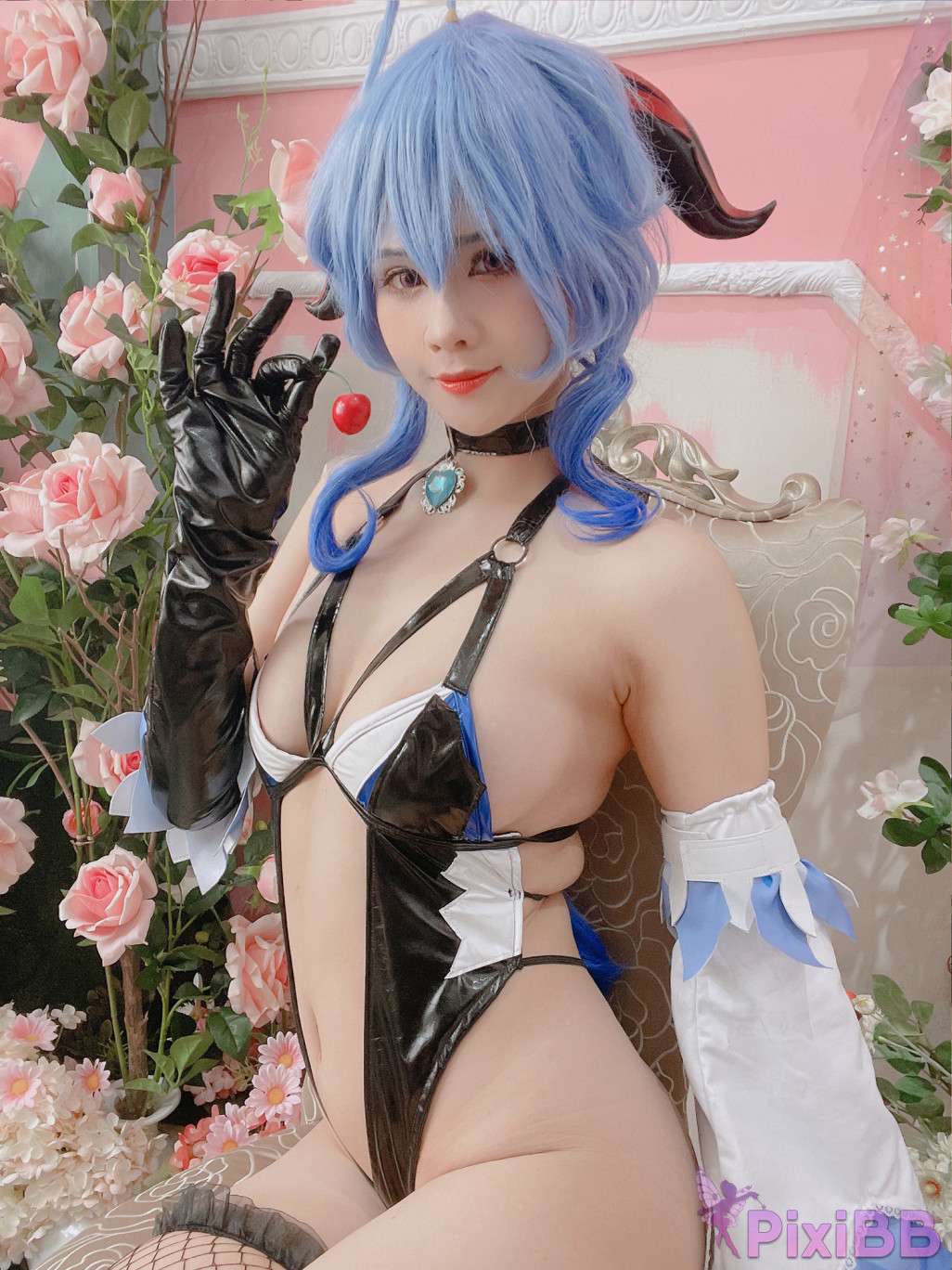 Coser Pyon Ganyu Succubus PixiBB.COM 038