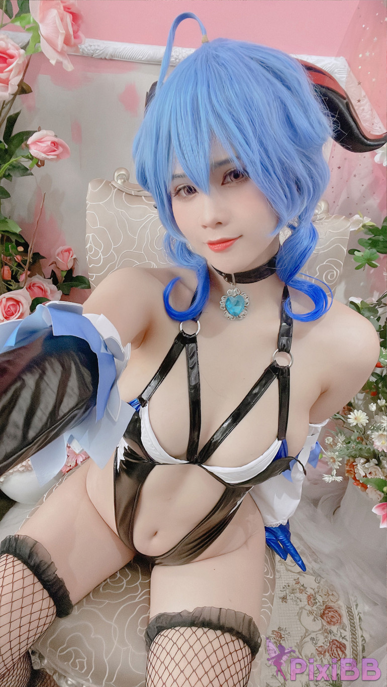 Coser Pyon Ganyu Succubus PixiBB.COM 043