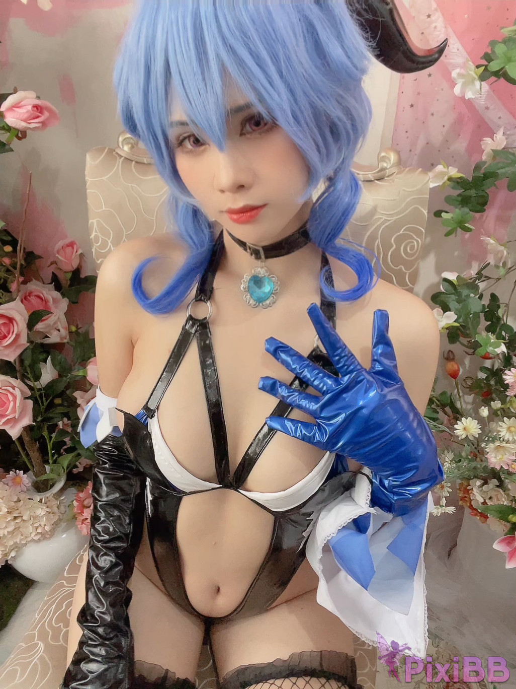 Coser Pyon Ganyu Succubus PixiBB.COM 045