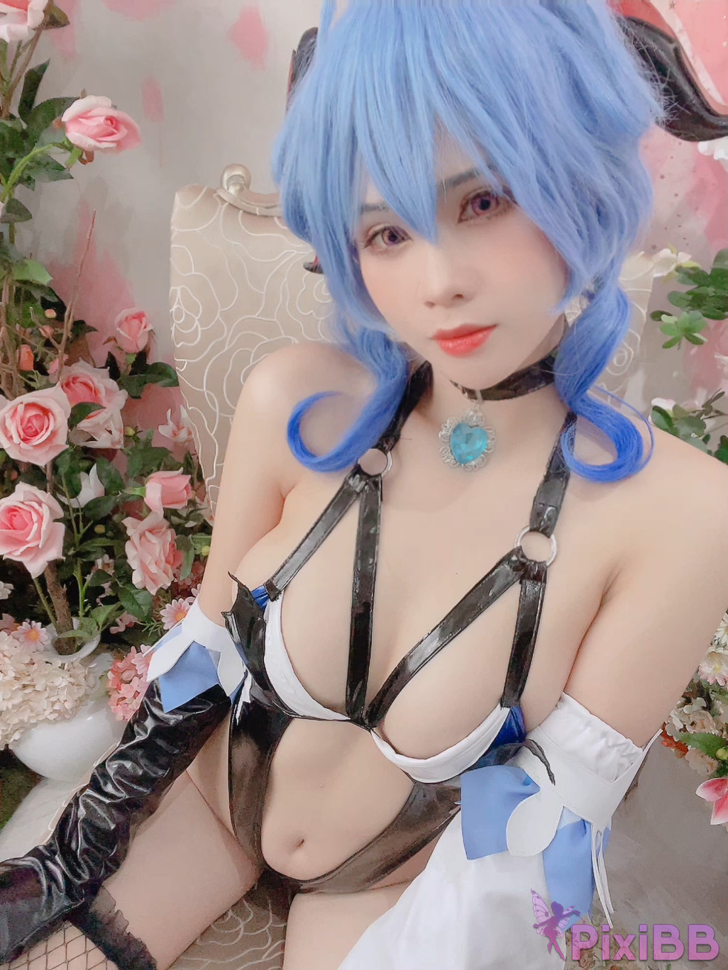Coser Pyon Ganyu Succubus PixiBB.COM 046